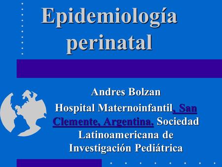 Epidemiología perinatal