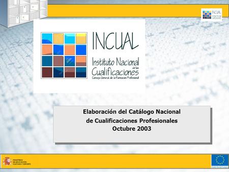 Elaboración del Catálogo Nacional de Cualificaciones Profesionales