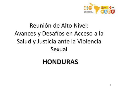 Reunión de Alto Nivel: Avances y Desafíos en Acceso a la Salud y Justicia ante la Violencia Sexual HONDURAS.