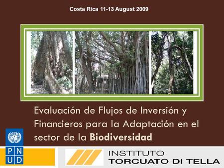 Evaluación de Flujos de Inversión y Financieros para la Adaptación en el sector de la Biodiversidad Manual de Metodologías del PNUD sobre FI&F: Adaptación.