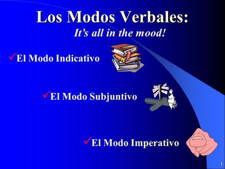 Los Modos Verbales: It’s all in the mood! El Modo Indicativo