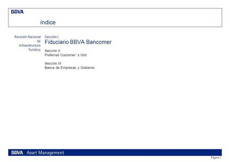 índice Fiduciario BBVA Bancomer Sección II Preferred Customer’ s Unit