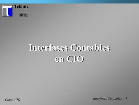 Interfases Contables en CIO
