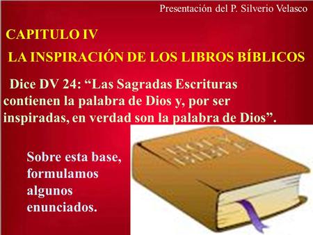 LA INSPIRACIÓN DE LOS LIBROS BÍBLICOS