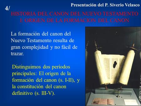 Presentación del P. Siverio Velasco