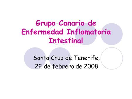 Grupo Canario de Enfermedad Inflamatoria Intestinal