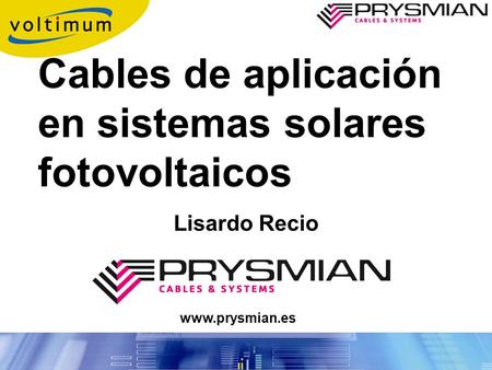 Cables de aplicación en sistemas solares fotovoltaicos