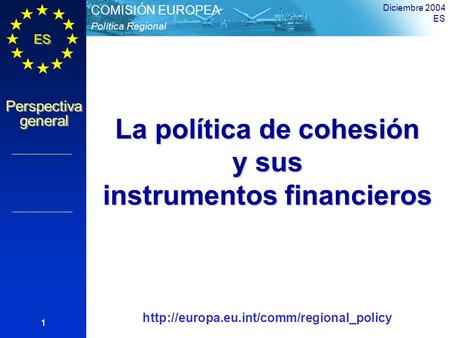 La política de cohesión instrumentos financieros