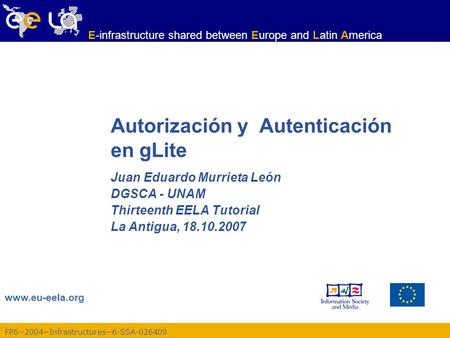 Autorización y Autenticación en gLite