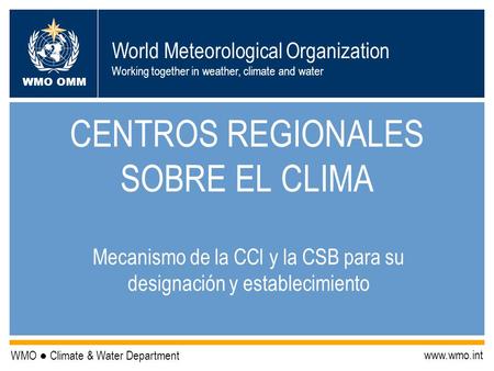 CENTROS REGIONALES SOBRE EL CLIMA
