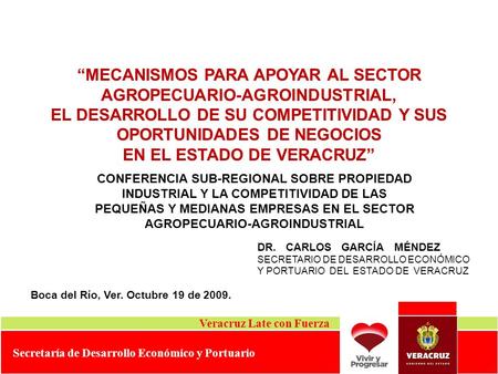 “MECANISMOS PARA APOYAR AL SECTOR AGROPECUARIO-AGROINDUSTRIAL,