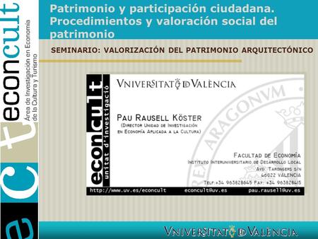 Patrimonio y participación ciudadana