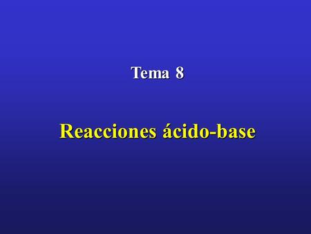 Reacciones ácido-base