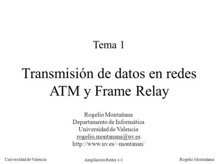 Transmisión de datos en redes ATM y Frame Relay