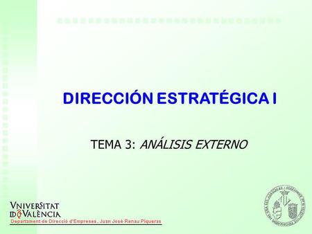 DIRECCIÓN ESTRATÉGICA I