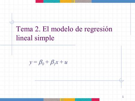 Tema 2. El modelo de regresión lineal simple