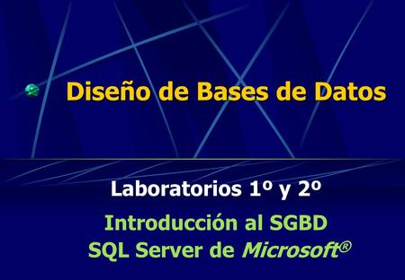 Diseño de Bases de Datos