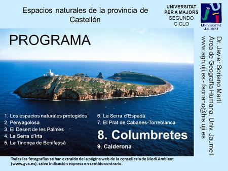 Espacios naturales de la provincia de Castellón