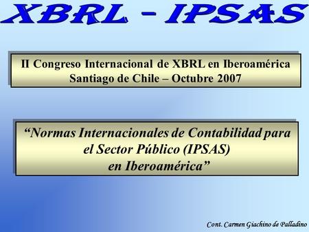“Normas Internacionales de Contabilidad para el Sector Público (IPSAS)