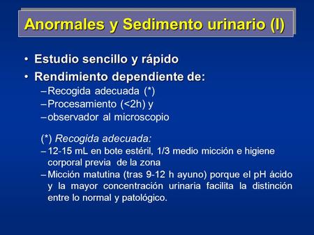 Anormales y Sedimento urinario (I)