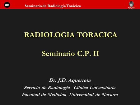 RADIOLOGIA TORACICA Seminario C.P. II