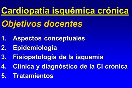 Cardiopatía isquémica crónica