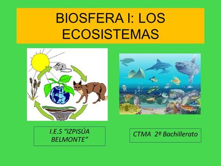 BIOSFERA I: LOS ECOSISTEMAS