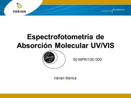 Espectrofotometría de Absorción Molecular UV/VIS