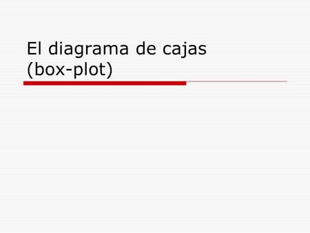 El diagrama de cajas (box-plot)