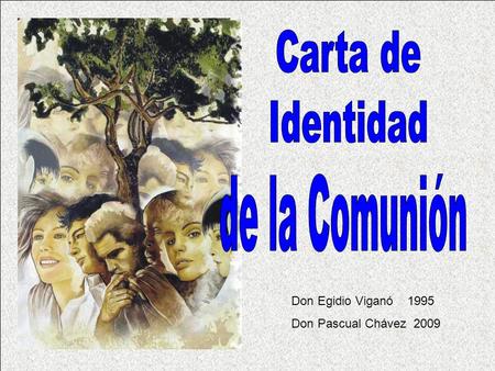 Carta de Identidad de la Comunión Don Egidio Viganó 1995
