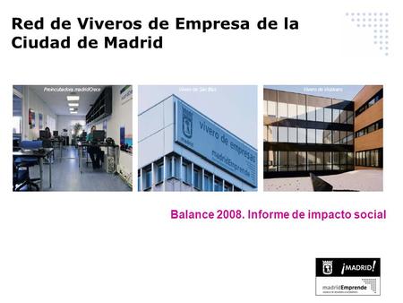 Balance 2008. Informe de impacto social Red de Viveros de Empresa de la Ciudad de Madrid.