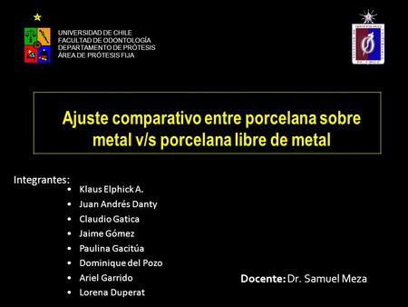 Docente: Dr. Samuel Meza