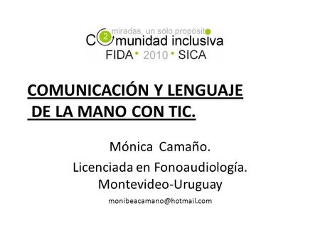 COMUNICACIÓN Y LENGUAJE DE LA MANO CON TIC.