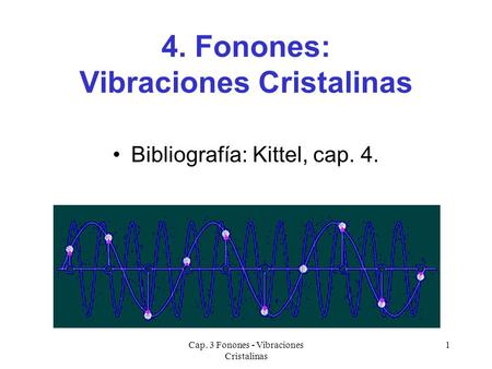 4. Fonones: Vibraciones Cristalinas