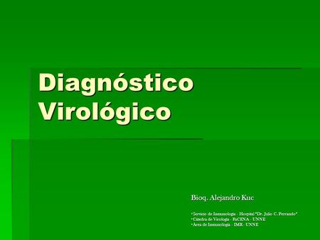 Diagnóstico Virológico