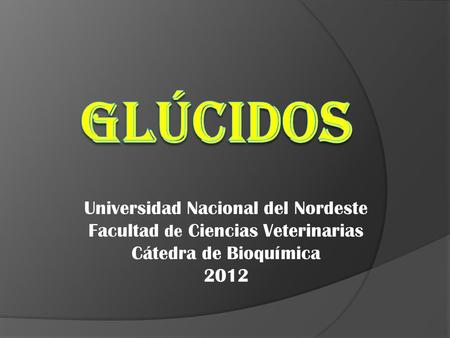 GLÚCIDOS Universidad Nacional del Nordeste