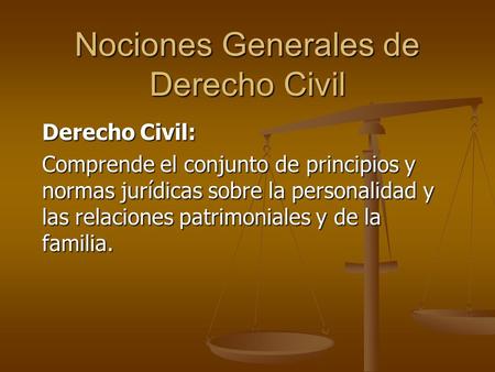 Nociones Generales de Derecho Civil