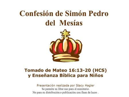 Confesión de Simón Pedro del Mesías