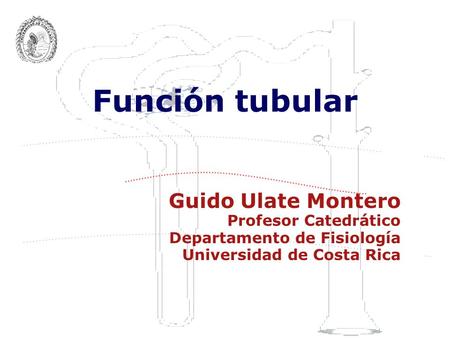 Función tubular Guido Ulate Montero Profesor Catedrático