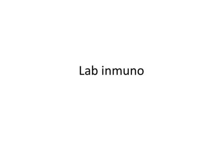 Lab inmuno.