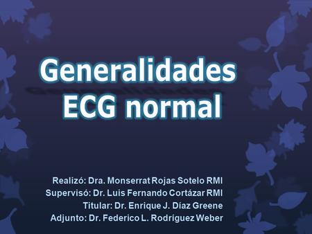 Generalidades ECG normal