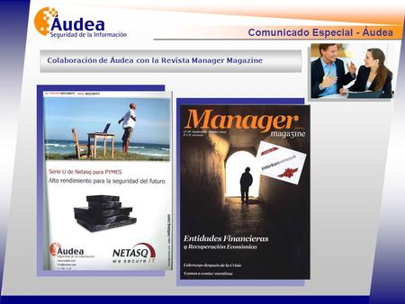 Comunicado Especial - Áudea Colaboración de Áudea con la Revista Manager Magazine.