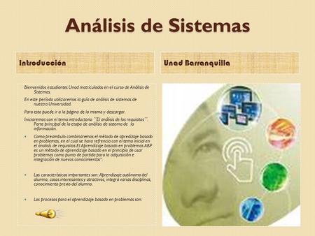 Análisis de Sistemas Introducción Unad Barranquilla