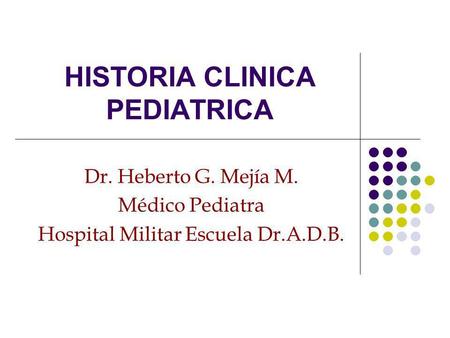 HISTORIA CLINICA PEDIATRICA