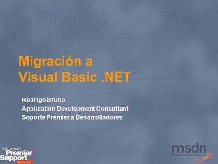 Migración a Visual Basic .NET