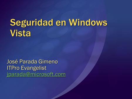 Seguridad en Windows Vista