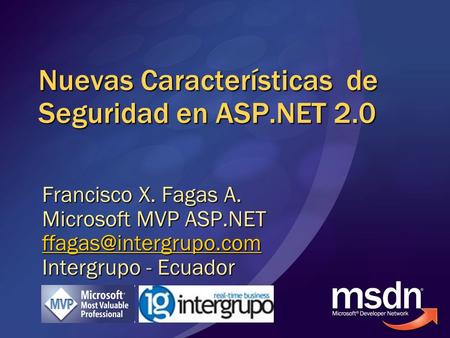 Nuevas Características de Seguridad en ASP.NET 2.0
