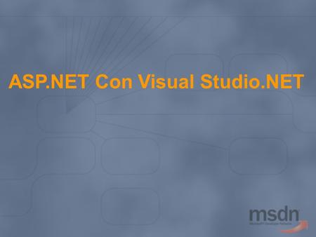 ASP.NET Con Visual Studio.NET