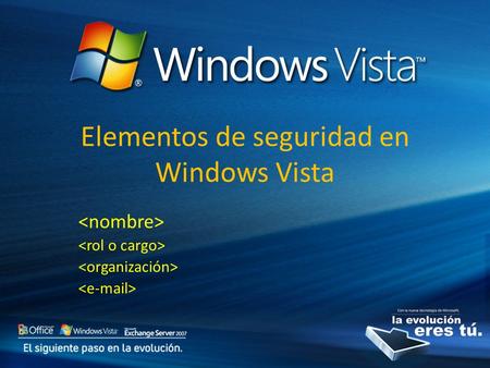 Elementos de seguridad en Windows Vista