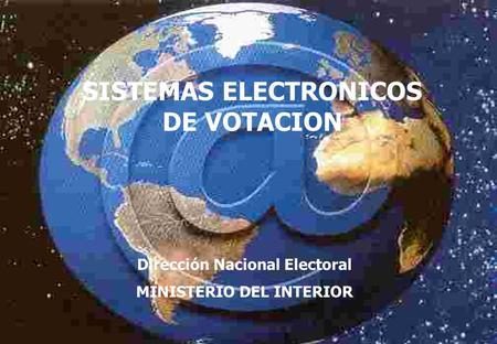 SISTEMAS ELECTRONICOS DE VOTACION
